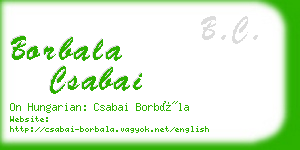 borbala csabai business card